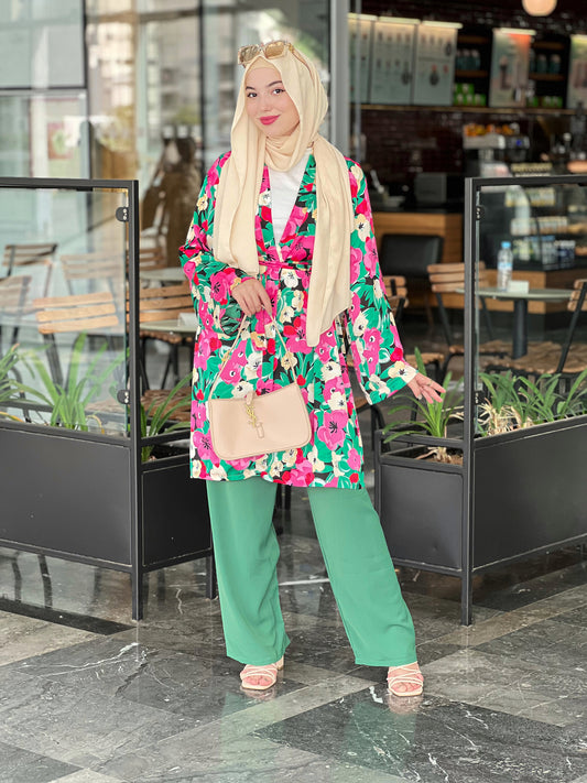 Kimono & pantalon lilya rose