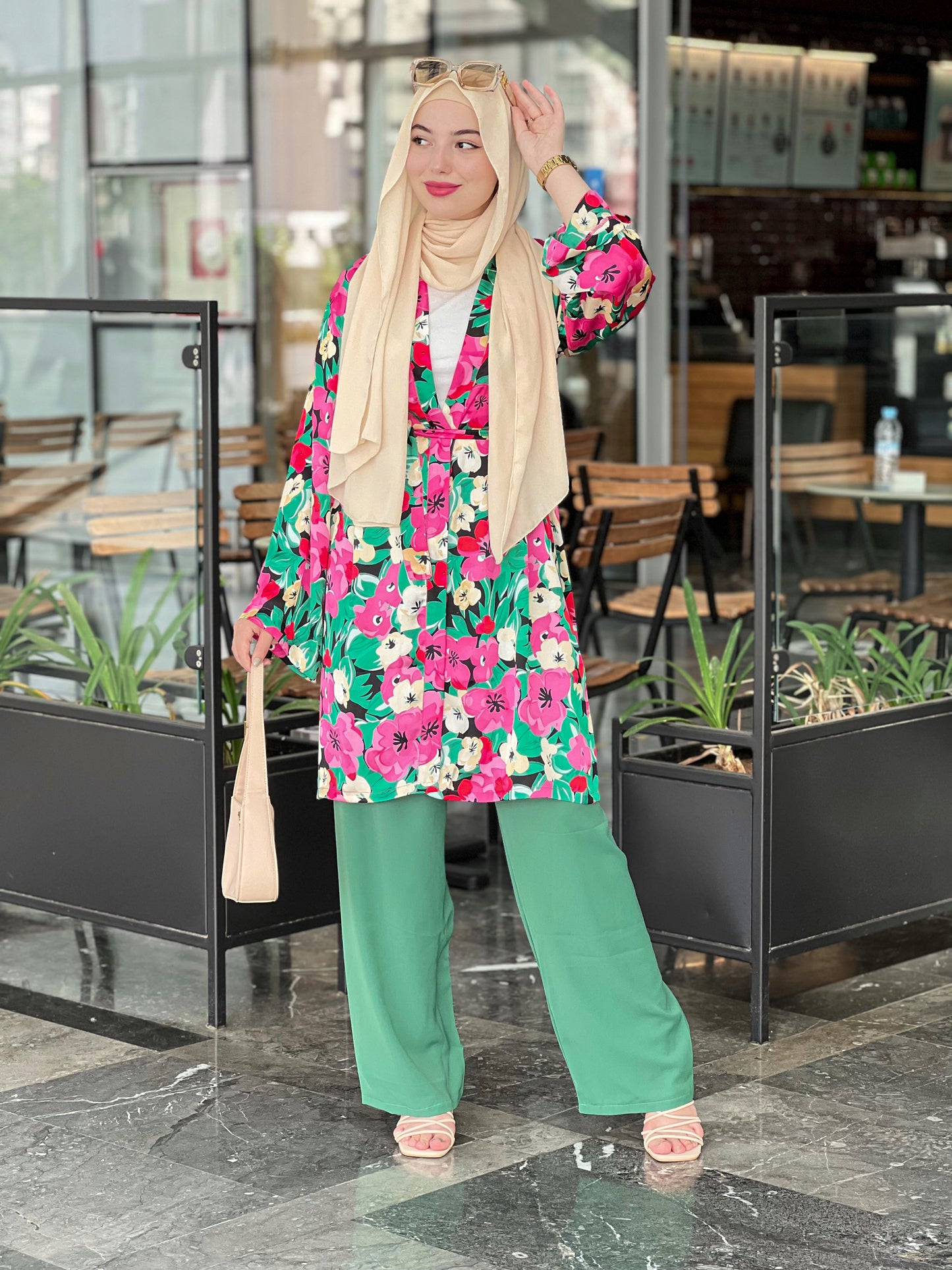 Kimono & pantalon lilya rose