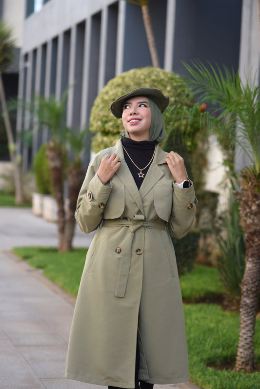 Trench vert olive