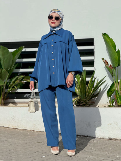 Ensemble jasmin bleu