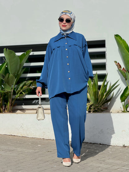 Ensemble jasmin bleu