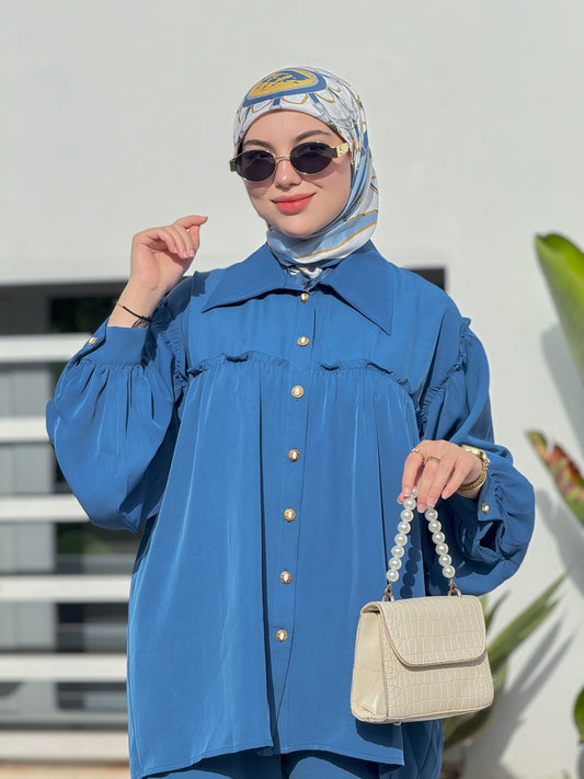 Ensemble jasmin bleu