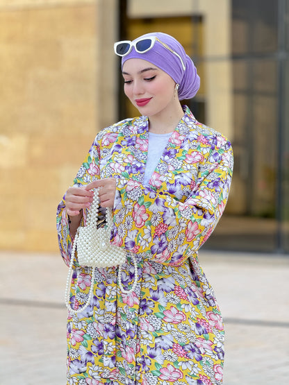 Ensemble  Lilya purple flowers