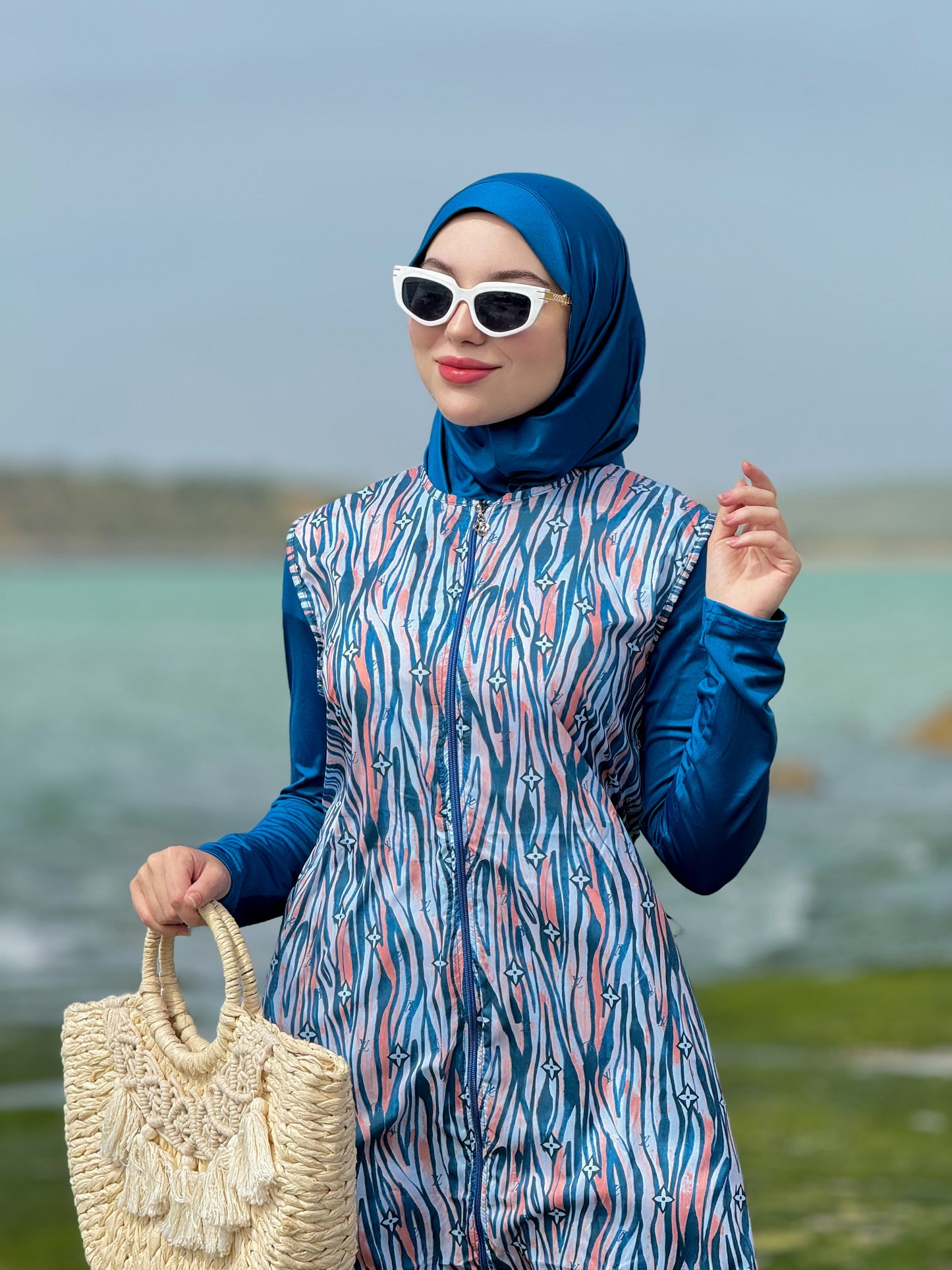 Burkini océan bleu