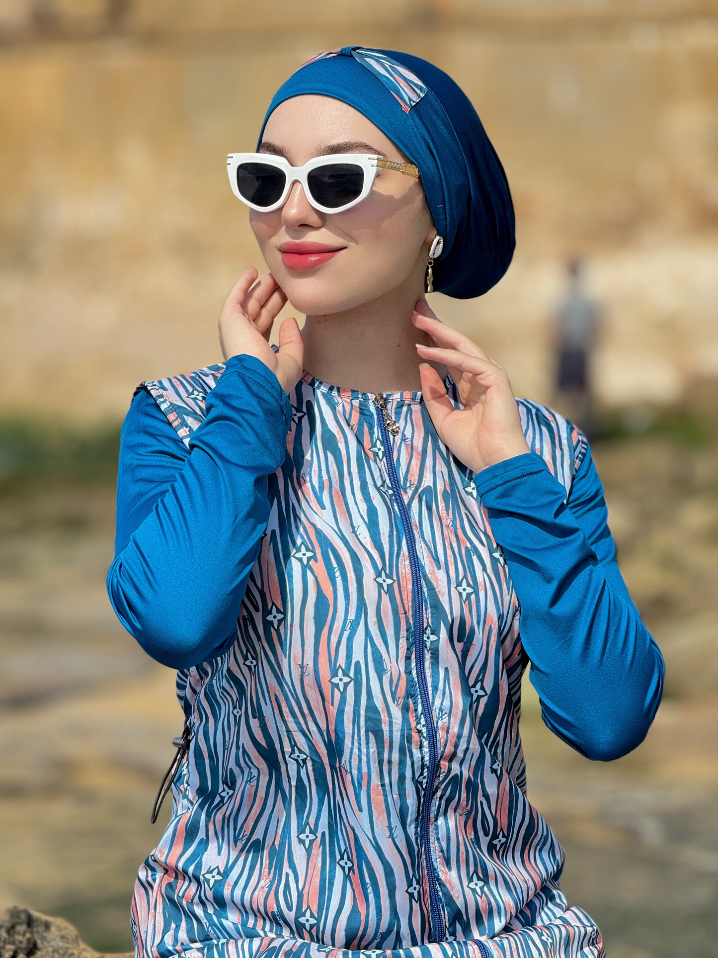 Burkini océan bleu